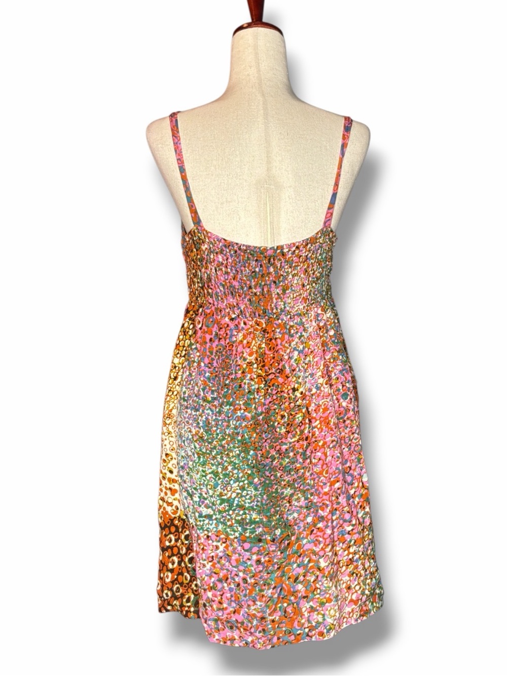 Maeve Pink Multi Silk Confetti Fit & Flare Mini Sundress Size Large - Picture 3 of 7